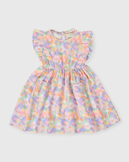 Goldie + Ace Pastel Bouquet Lyla Dress Lilac Multi
