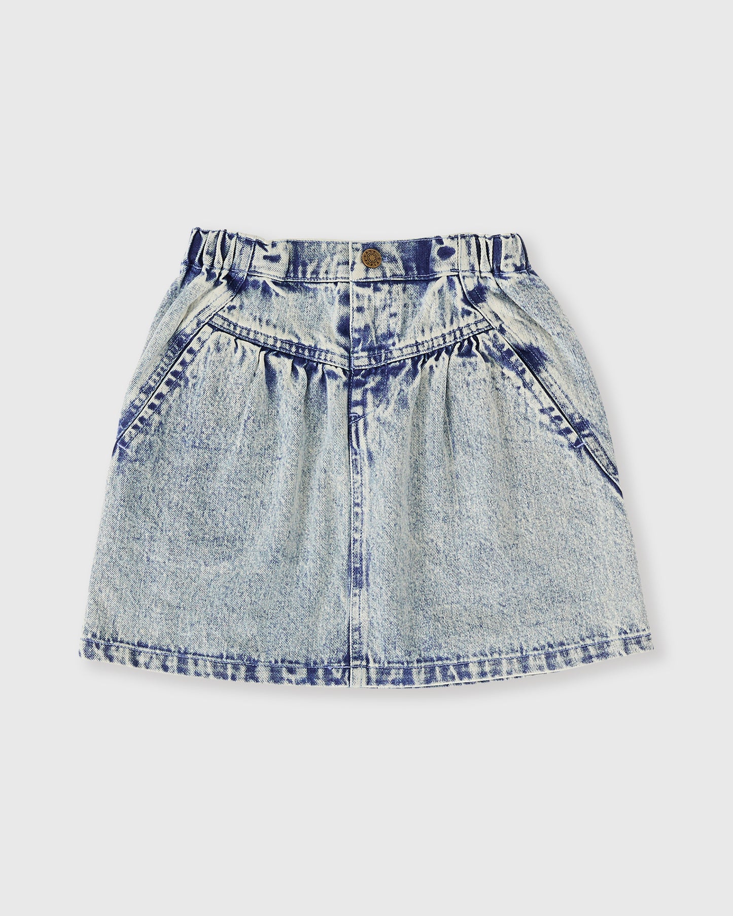 Goldie + Ace Esta A-Line Denim Skirt Light Denim