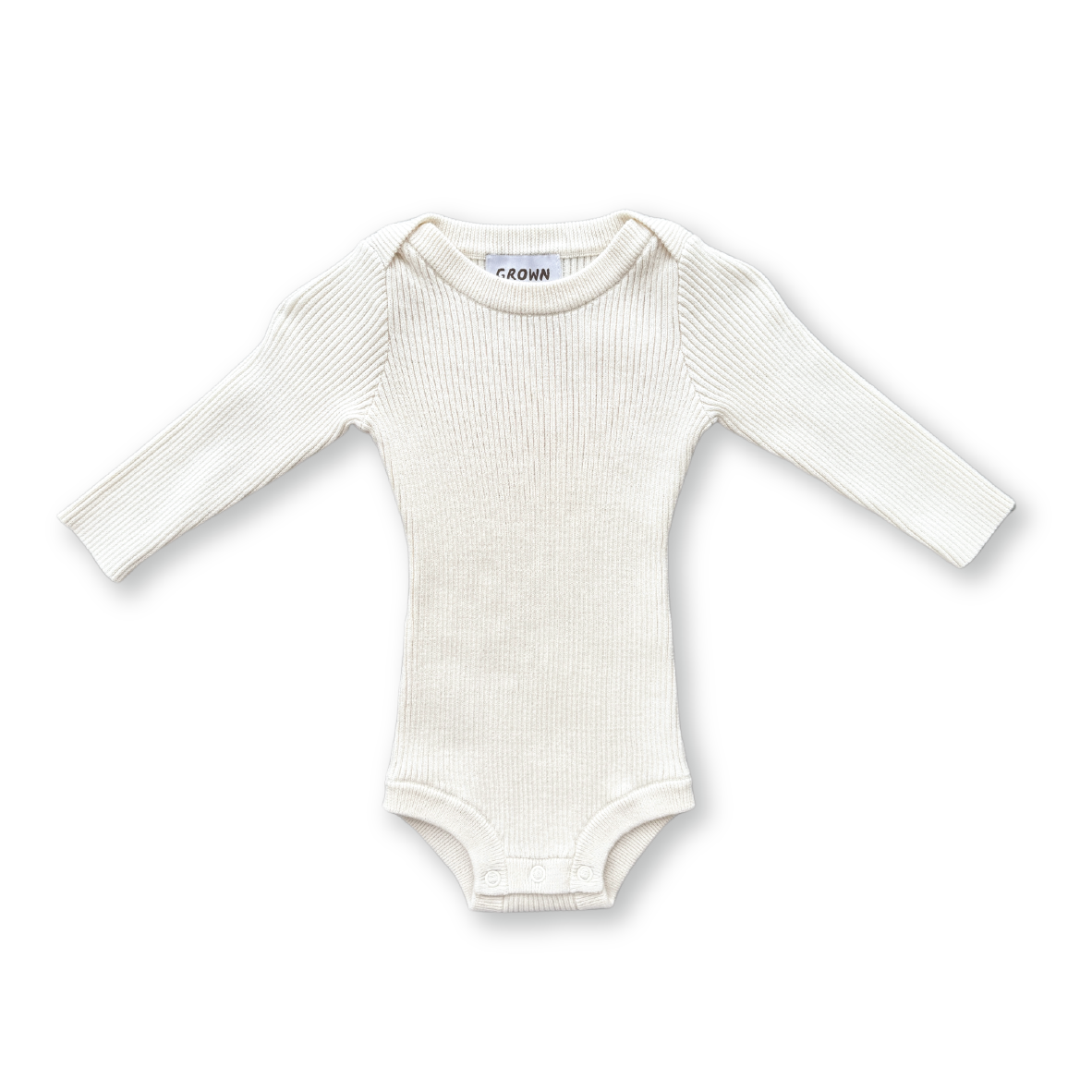 Organic Ribbed Bodysuit Raw