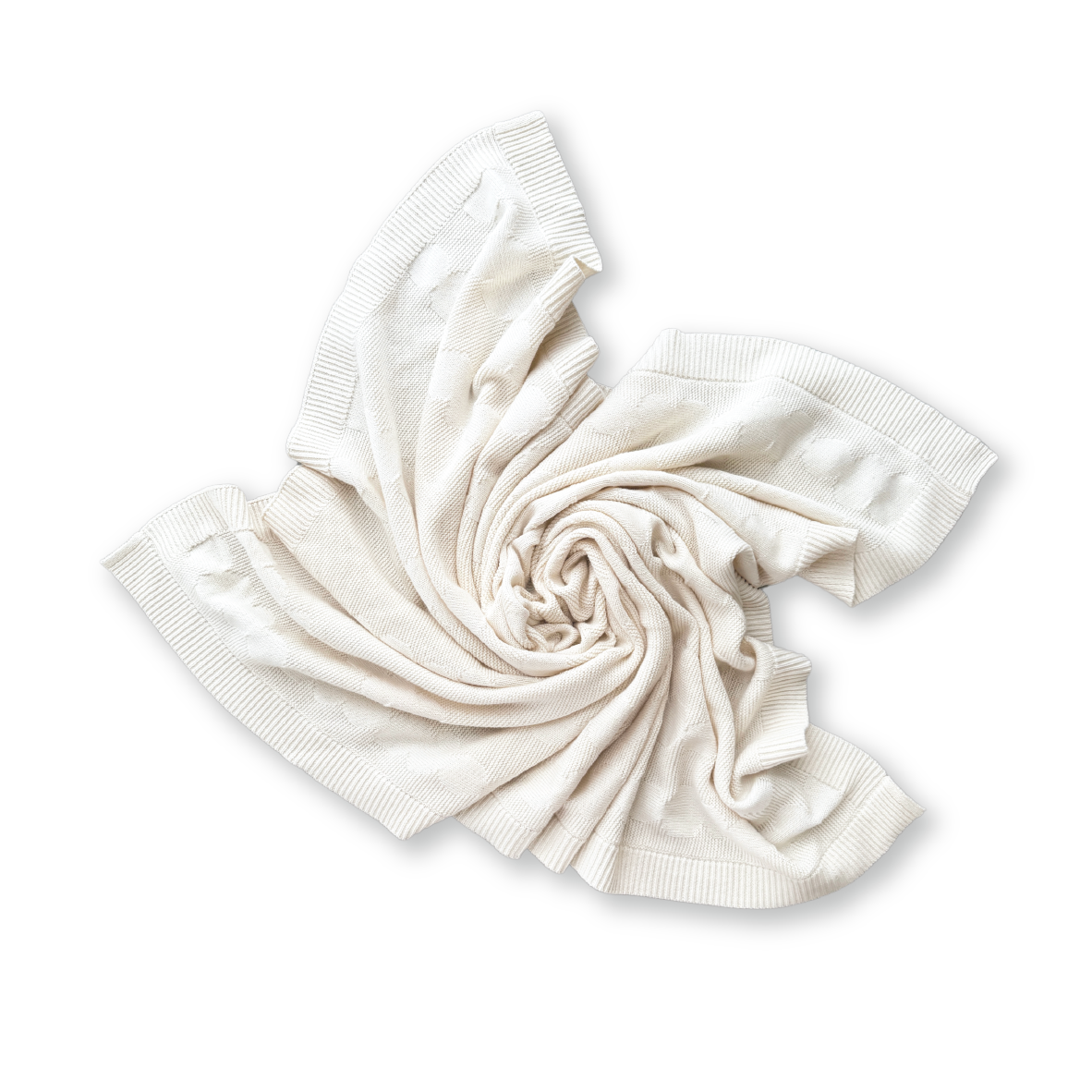 Grown Organic Stacked Pebble Baby Blanket Raw