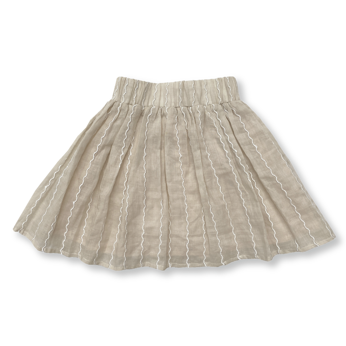 Grown Embroidered Wiggle Tutu Skirt Tan