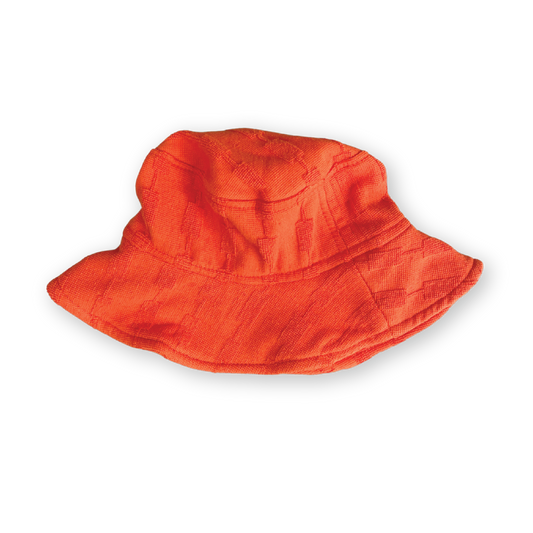 Grown Terry Bucket Hat Blocks Rosso