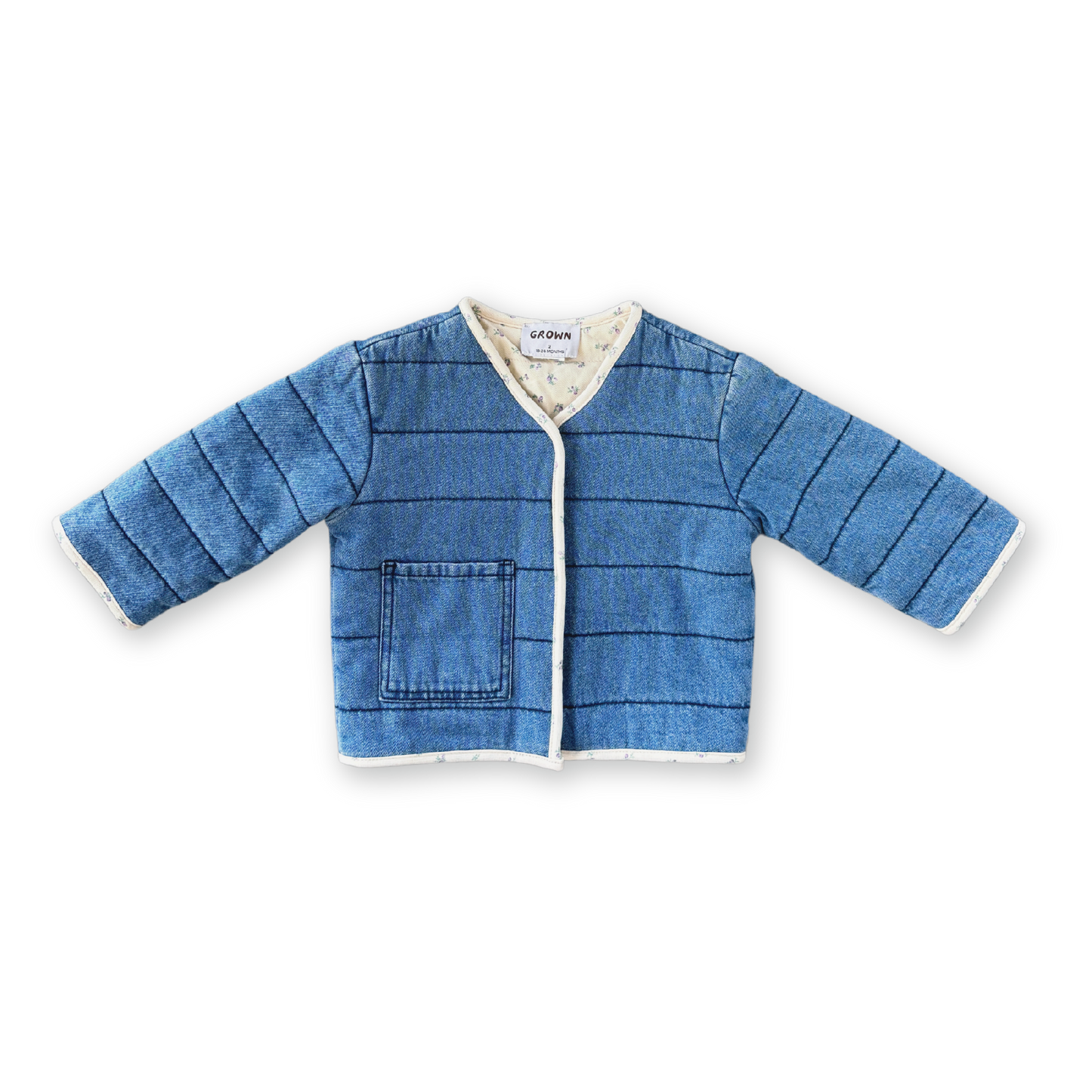 Grown Quilted Reversible Jacket Denim & Garden