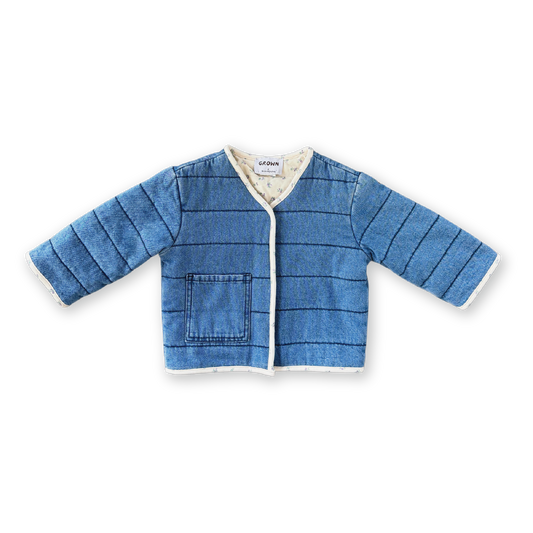 Grown Quilted Reversible Jacket Denim & Garden