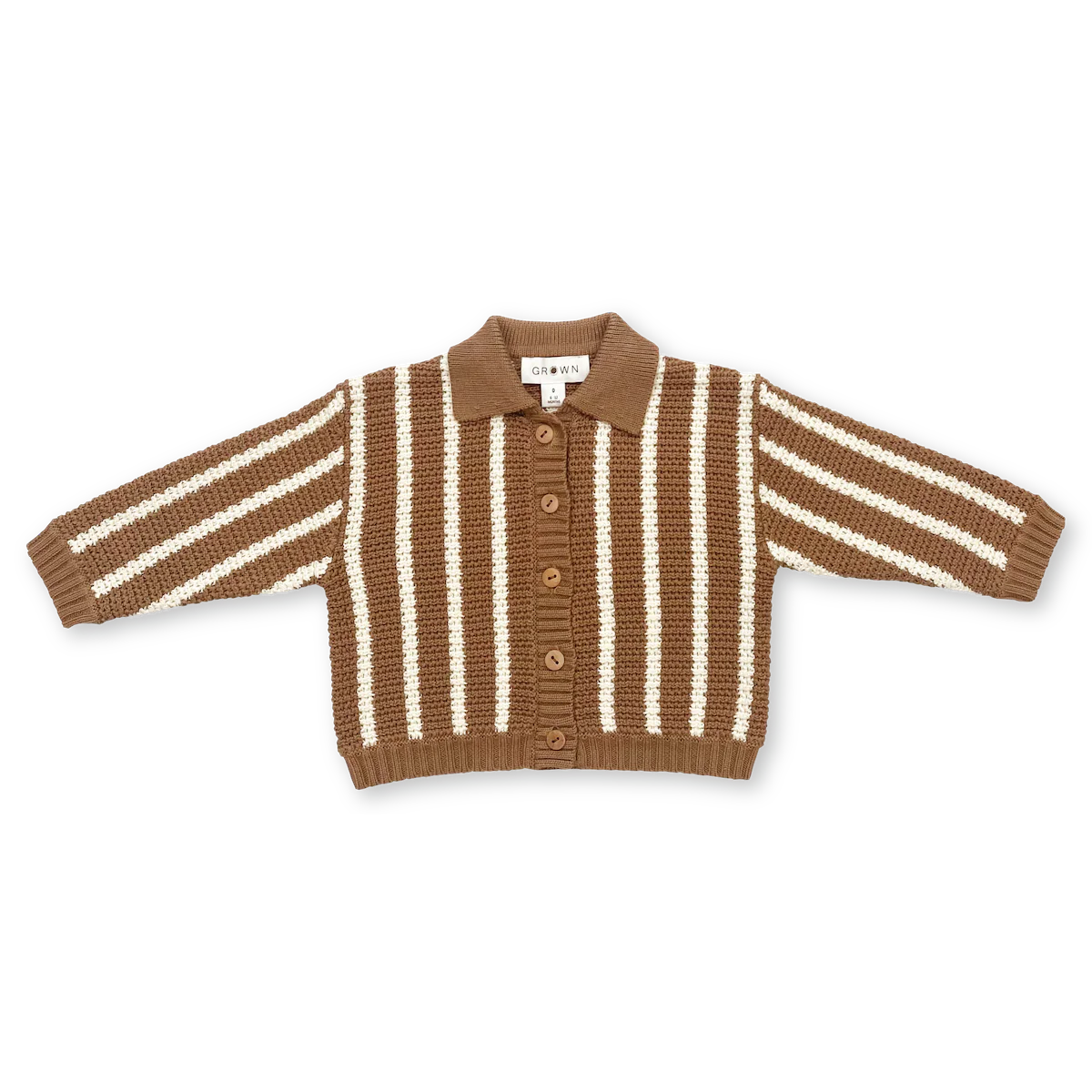 Grown Knitted Botton Up Cardigan Cedar