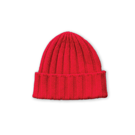 Grown Merino Blend Ribbed Beanie Flame