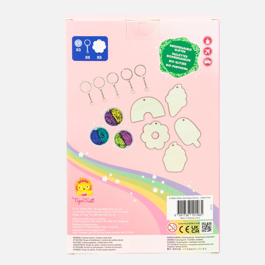 Tiger Tribe Glitter Goo Bag Charms Glitter Pop