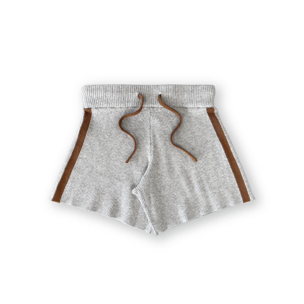Grown Organic Striped Ribbed Knit Shorts