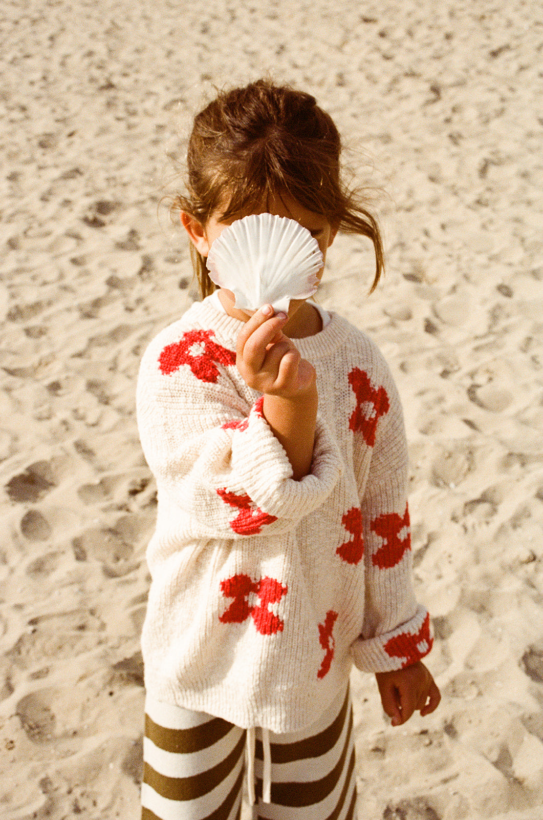 Grown Knitted Posy Pull Over Milk