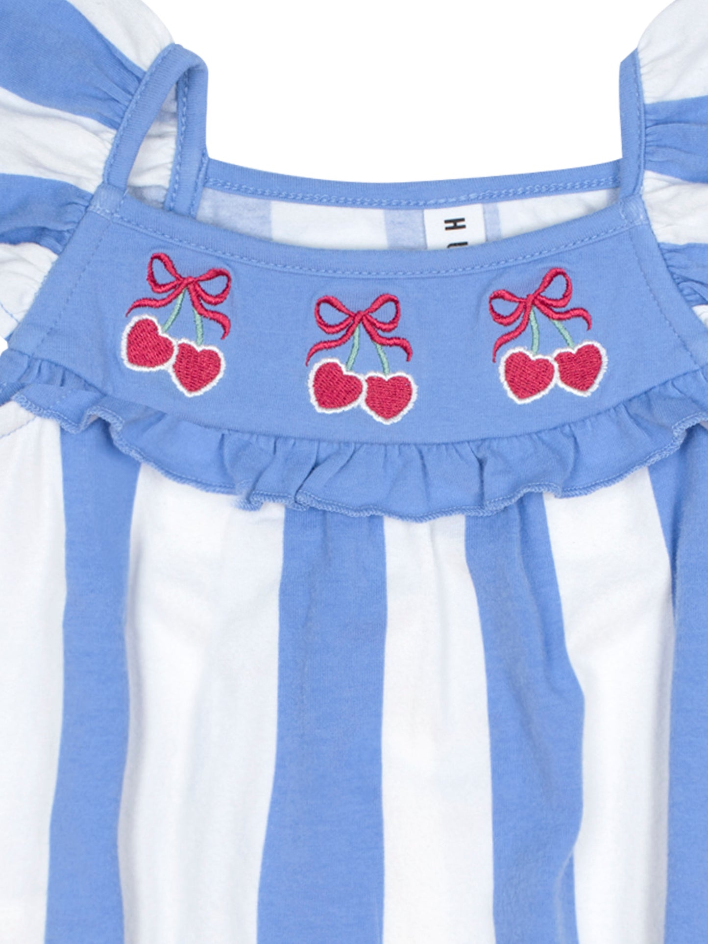 Huxbaby Seaside Cherry Stripe Playsuit Seaside / Almond Milk