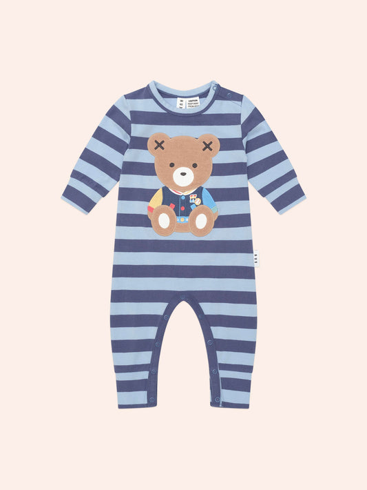Huxbaby College Hux Romper Blue Stripe