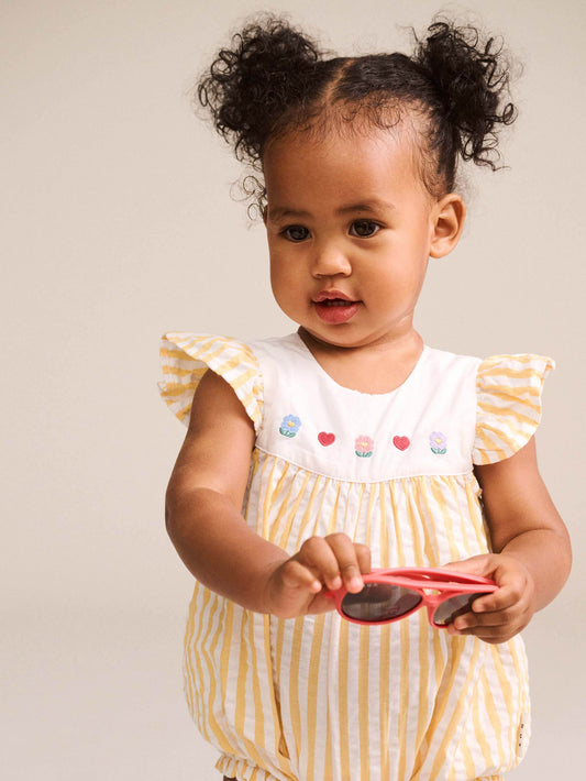 Huxbaby Flowerfield Stripe Playsuit