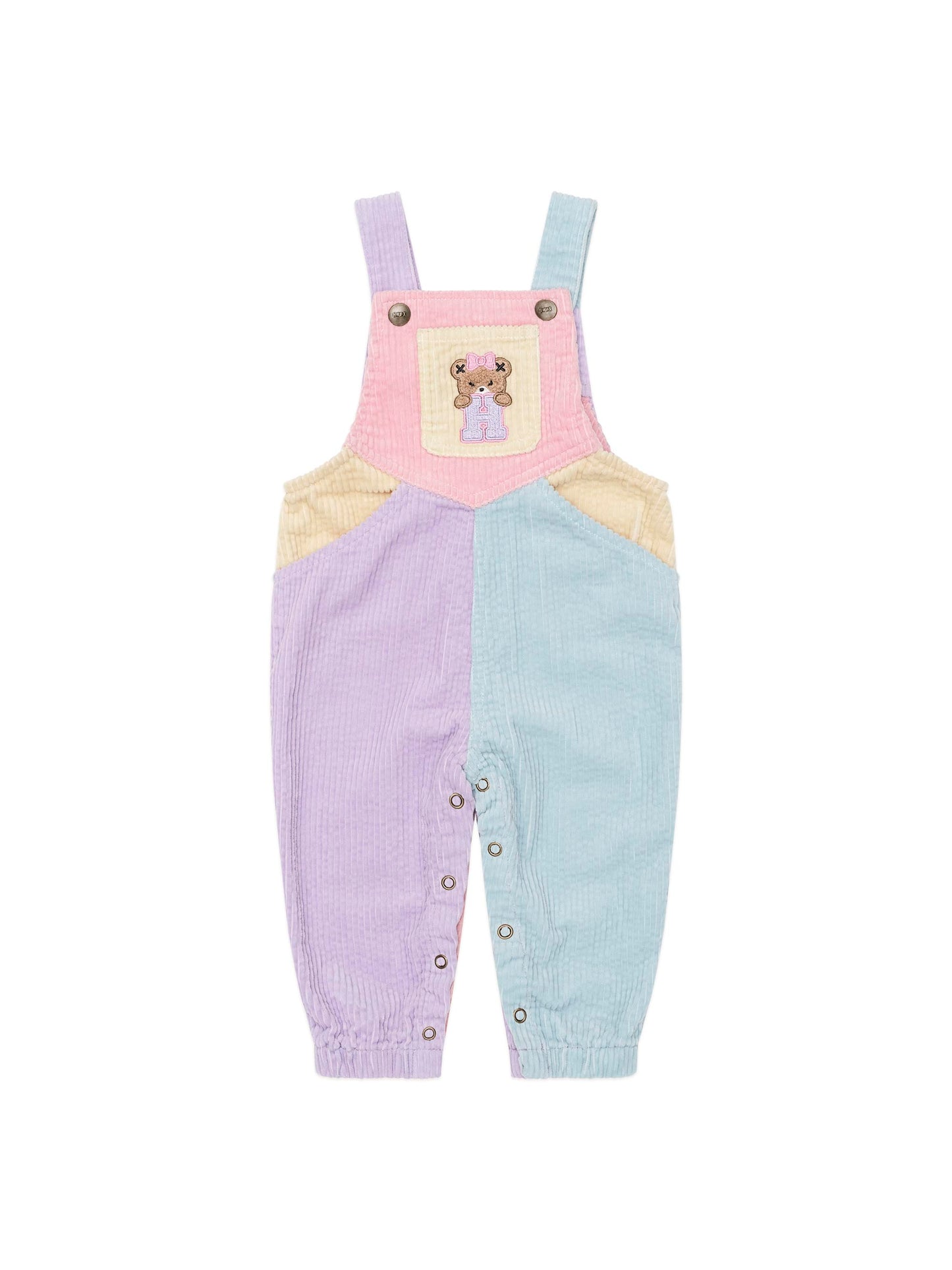 Huxbaby Colourblock Overalls Blush Multi