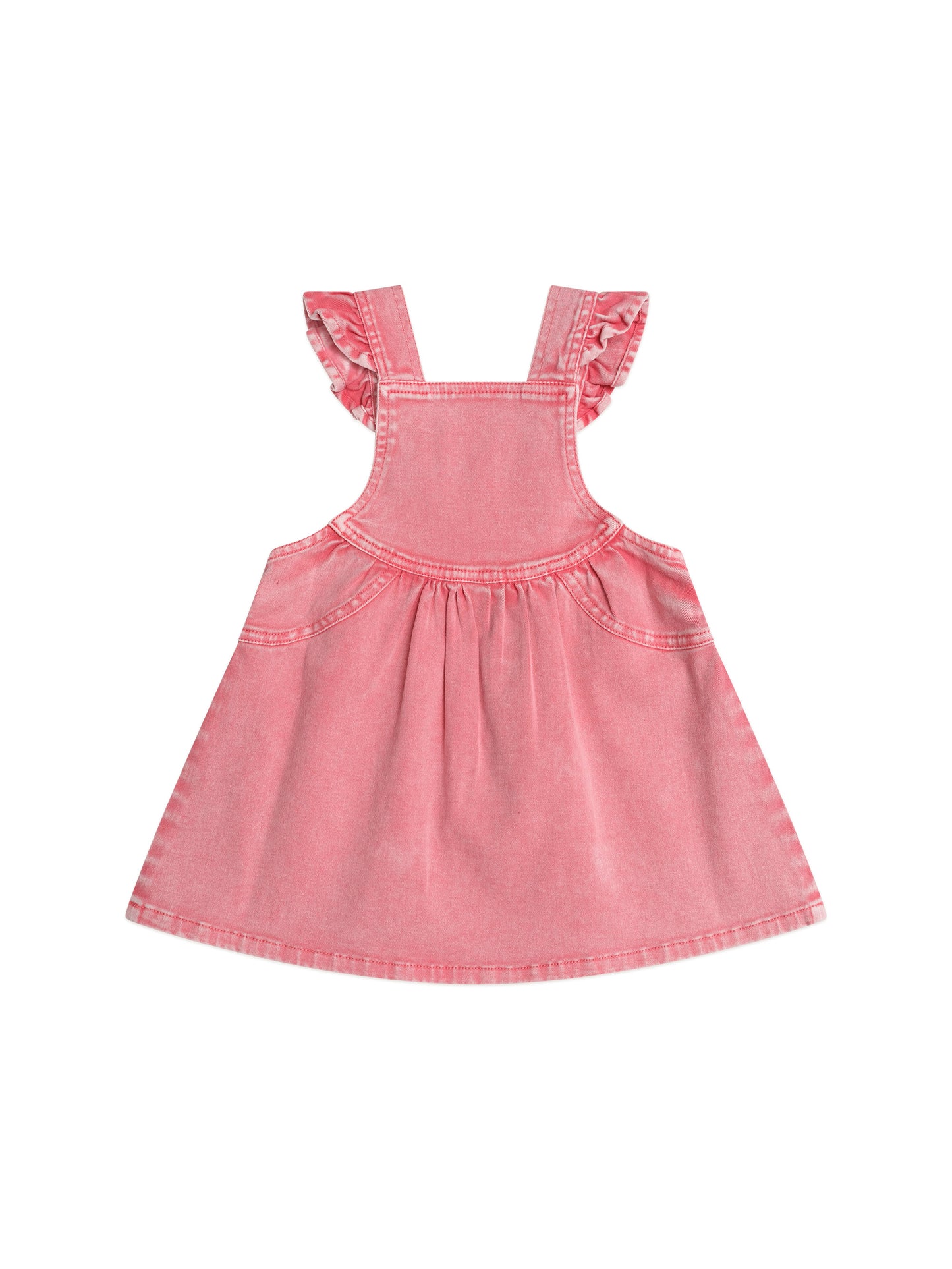 Huxbaby Cherry Heart Vintage Pinafore Dress Apricot