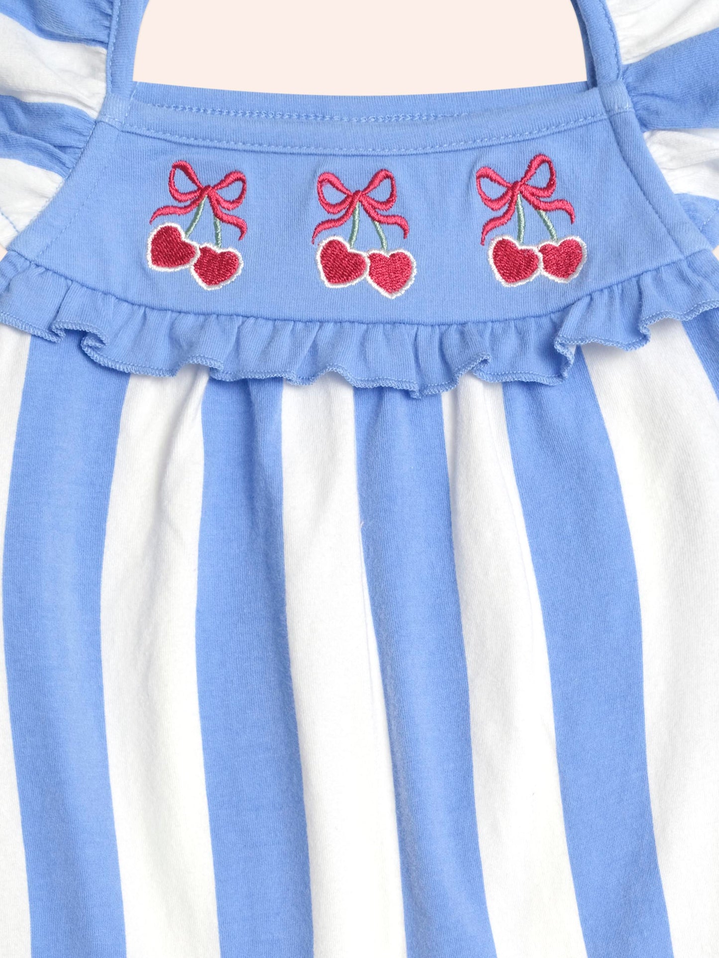 Huxbaby Seaside Cherry Stripe Dress Seaside / Almond