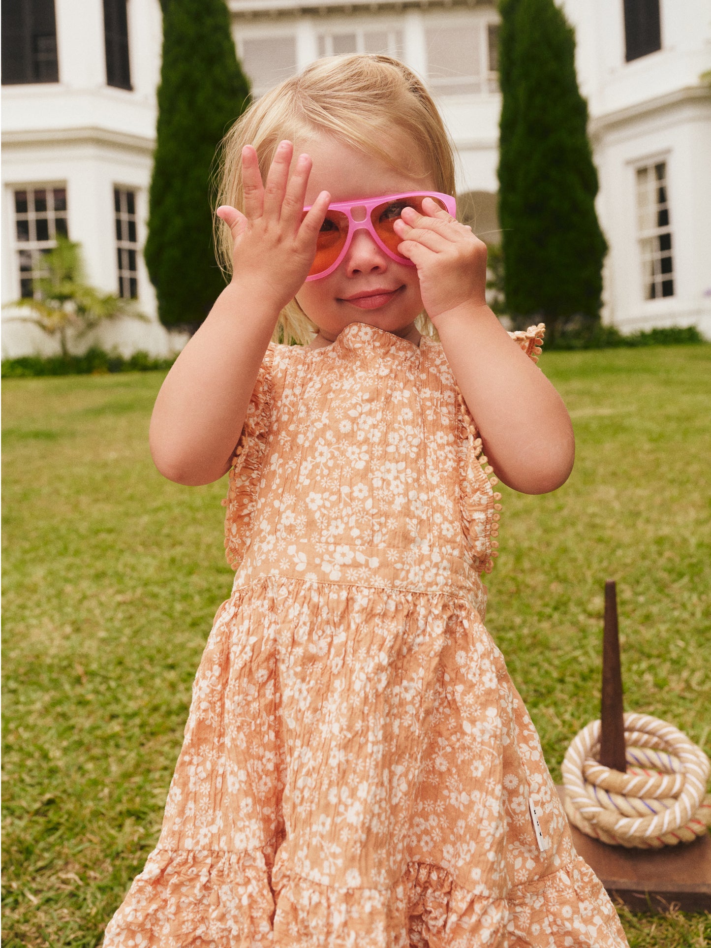Huxbaby Floral Dress Warm Glow