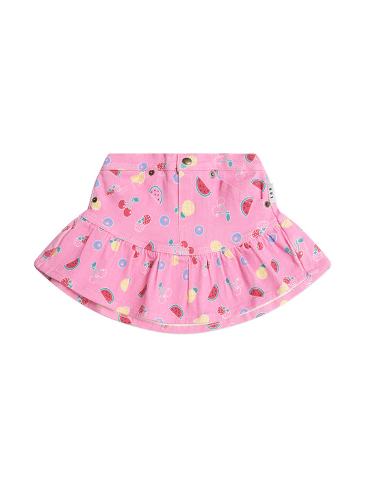 Huxbaby Pink Fruit Emoji Frilly Skirt Begonia PInk