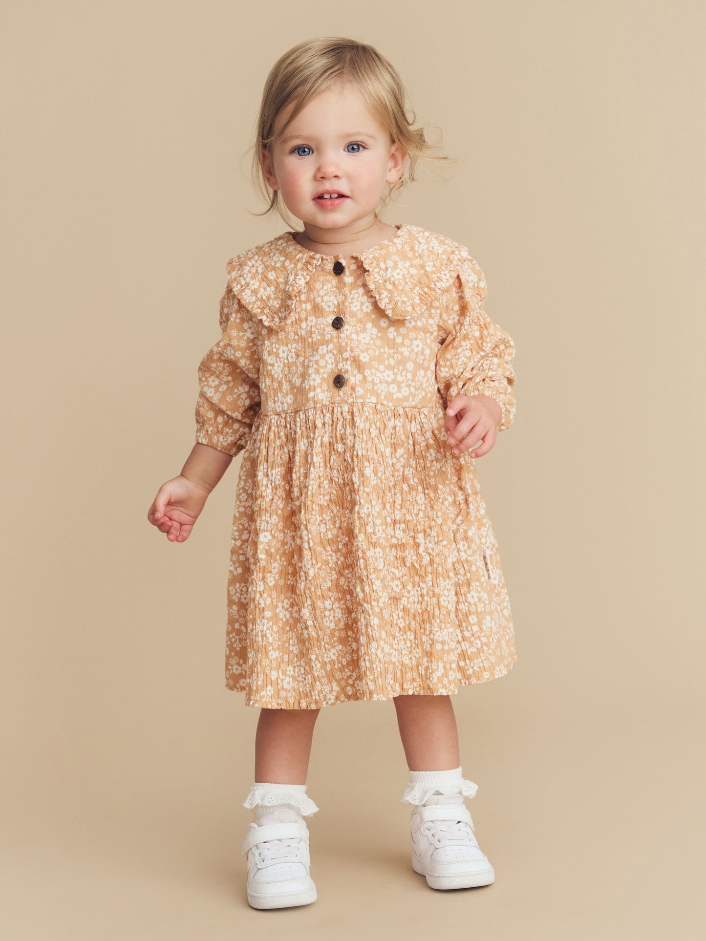 Huxbaby Collar Dress Warm Glow
