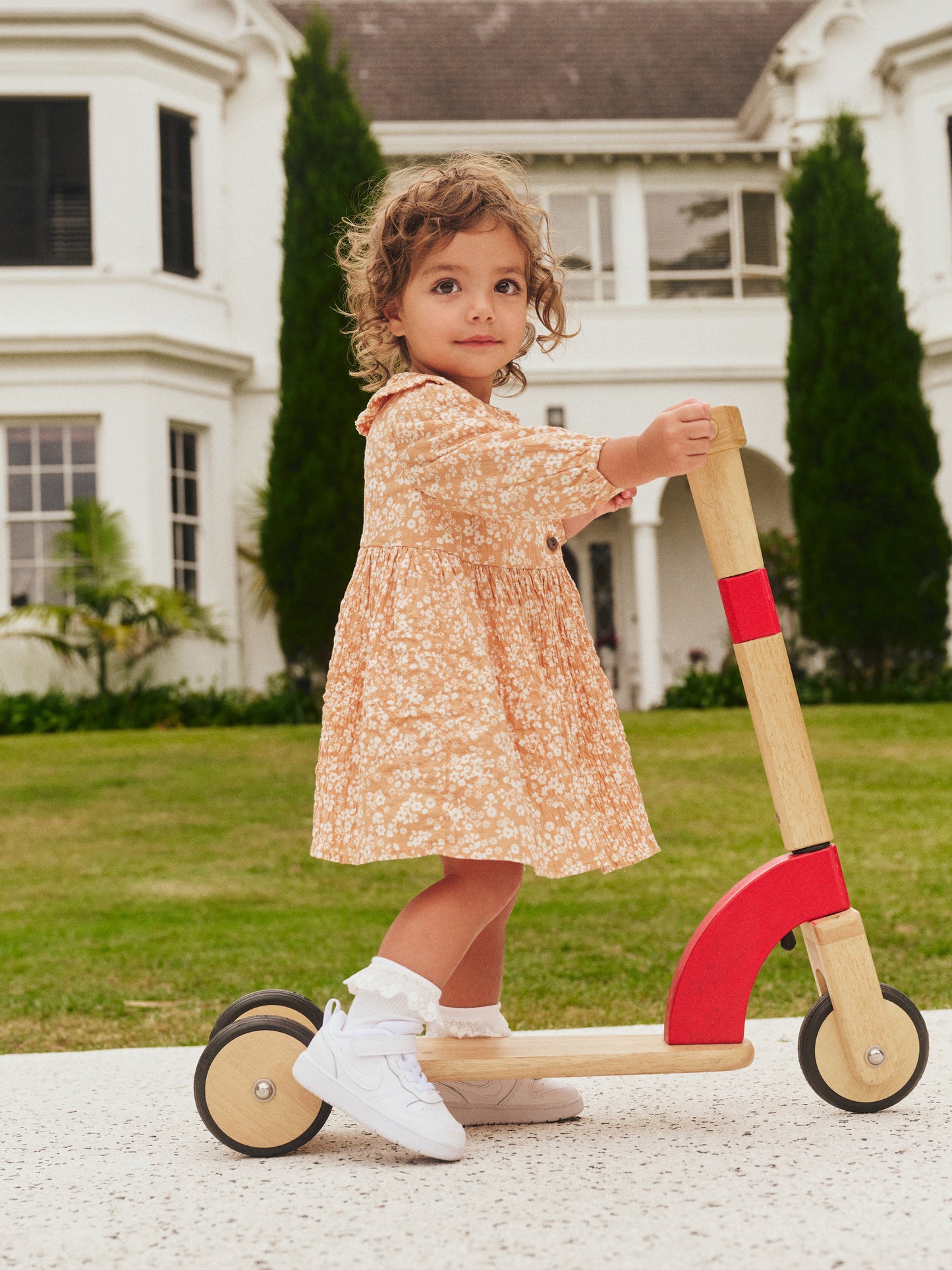 Huxbaby Collar Dress Warm Glow
