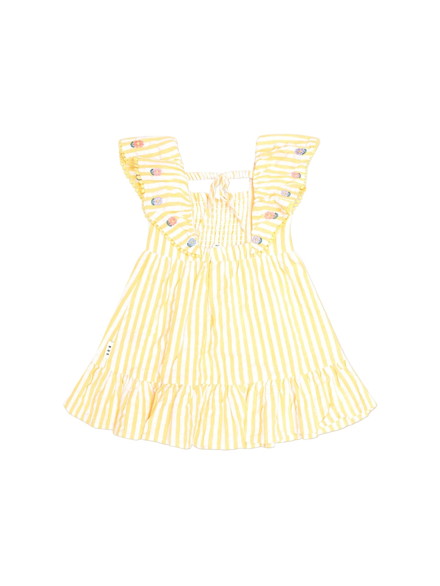 Huxbaby Flowerfield Stripe Shirred Dress