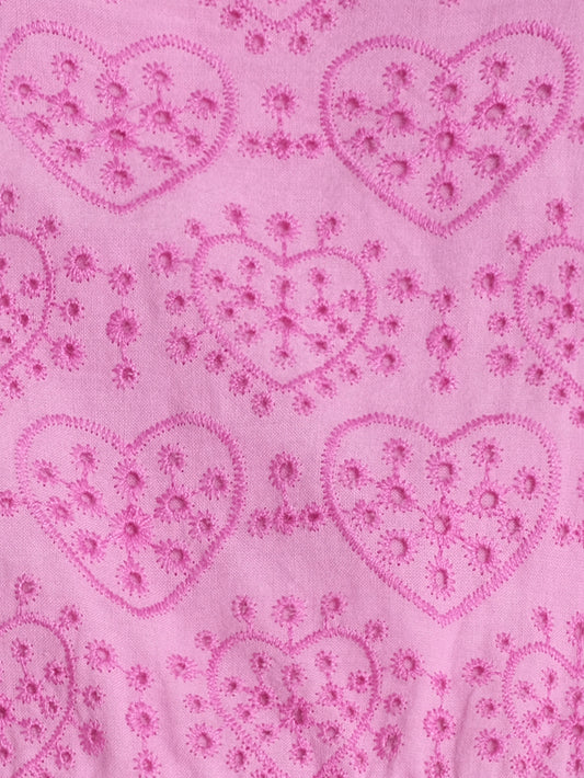 Huxbaby Frilly Broderie Playsuit Magenta