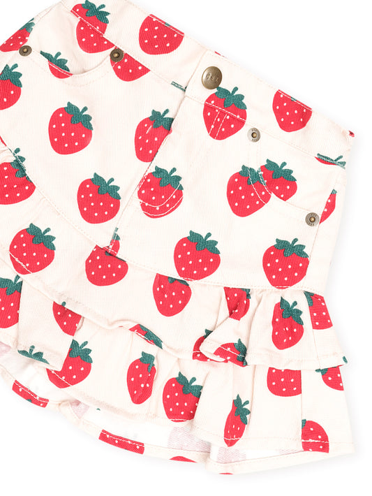 Huxbaby Strawberry Tiered Skirt