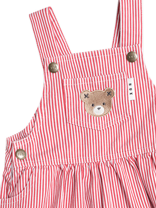 Huxbaby Chill Red Stripe Pinafore Dress