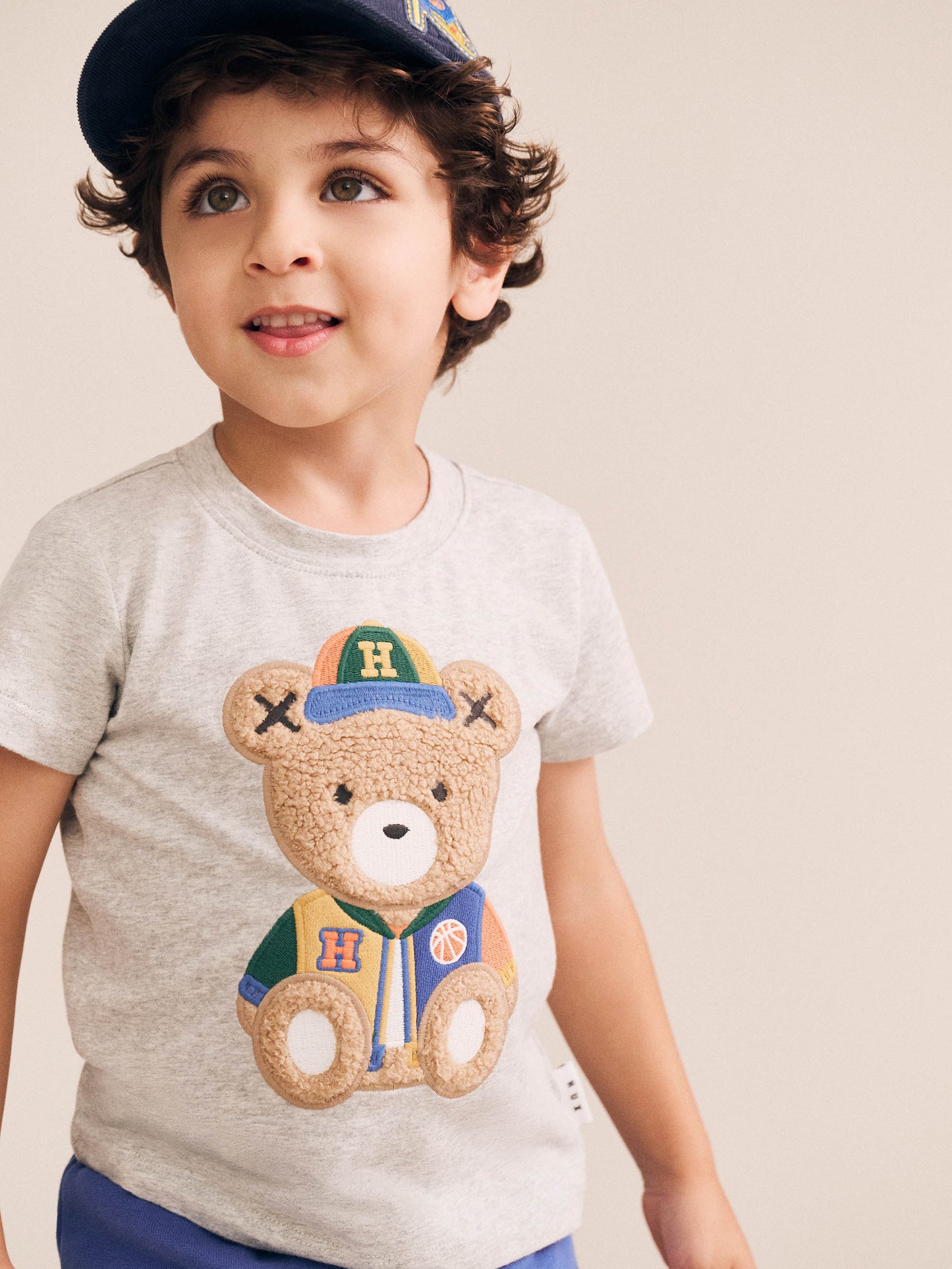 Huxbaby Varsity Grey Tee Grey Marle
