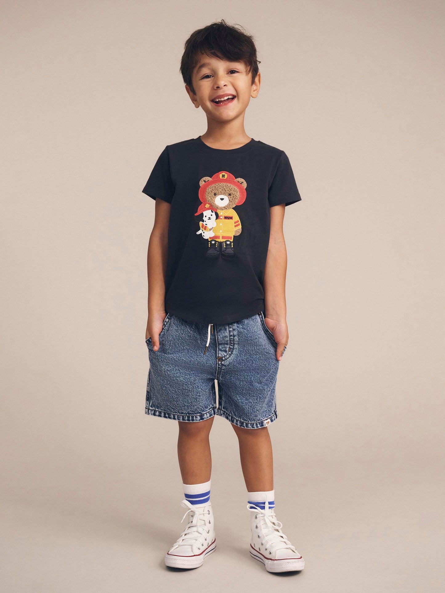 Huxbaby Fireman Hux T-Shirt Soft Black