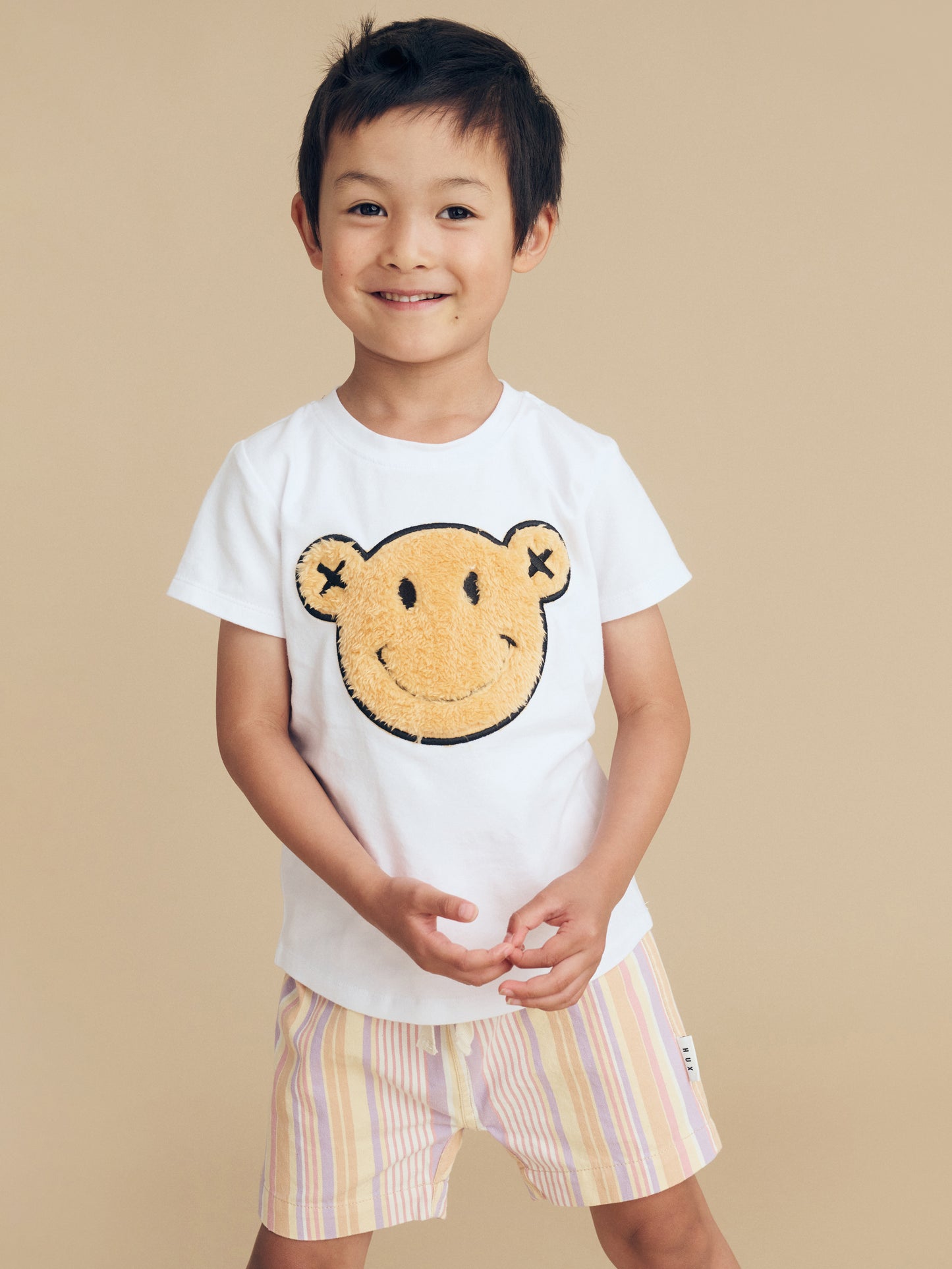 Huxbaby Smile Bear Tee White