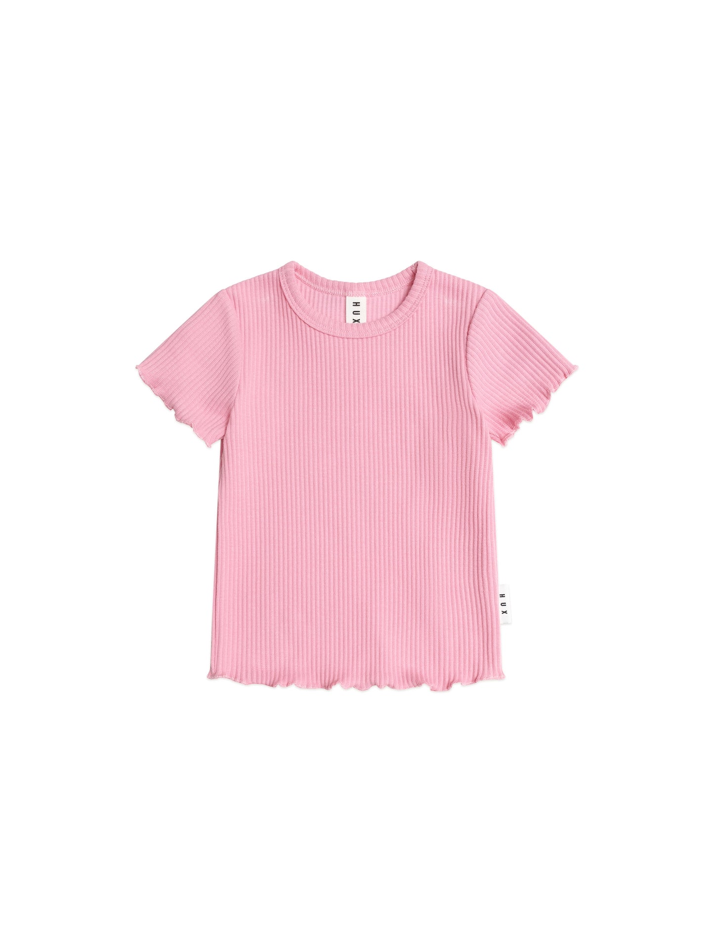 Huxbaby Pink Rib Tee Strawberry