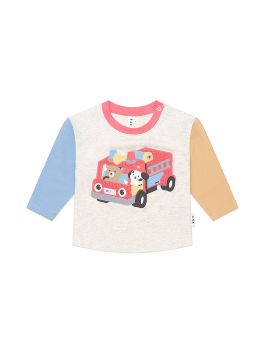 Huxbaby Fire Truck Hux Top Almond Marle