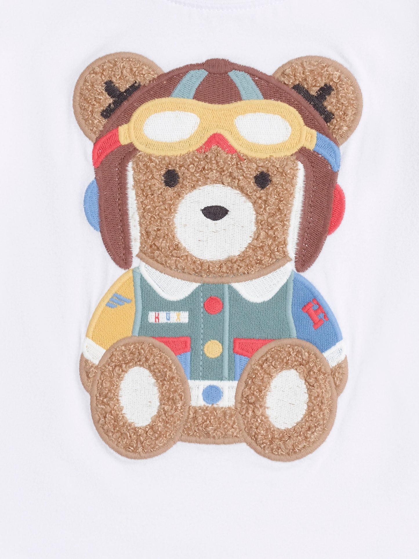 Huxbaby Pilot Huxbear Tee White