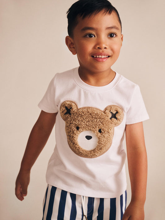 Huxbaby Furry Huxbear Crisp White Tee