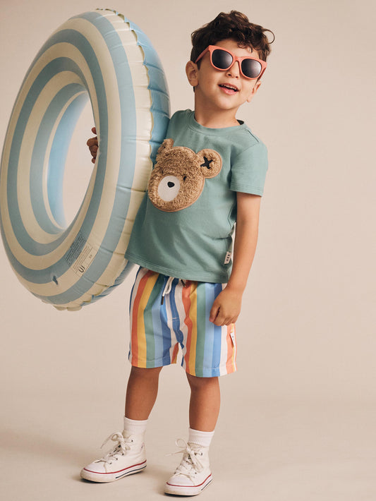 Huxbaby Furry Huxbear Tee Granite Green