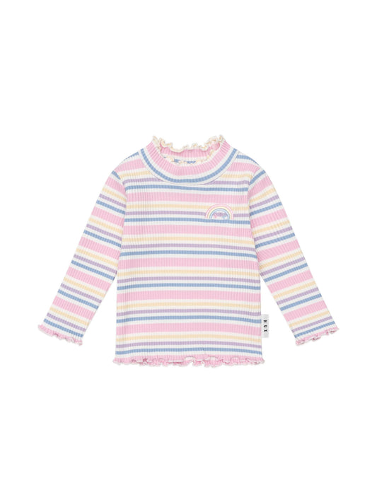 Huxbaby Rainbow Stripe Rib Skivvy
