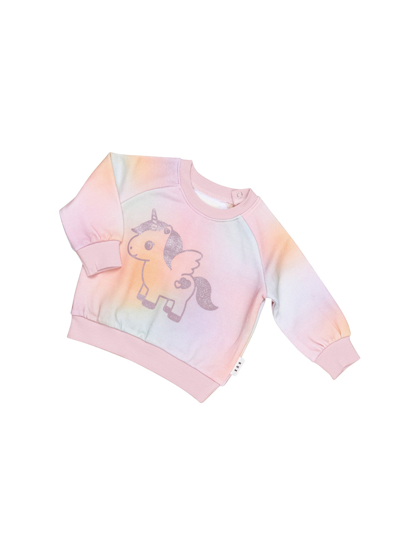 Huxbaby Rainbow Swirl Glittercorn Jumper