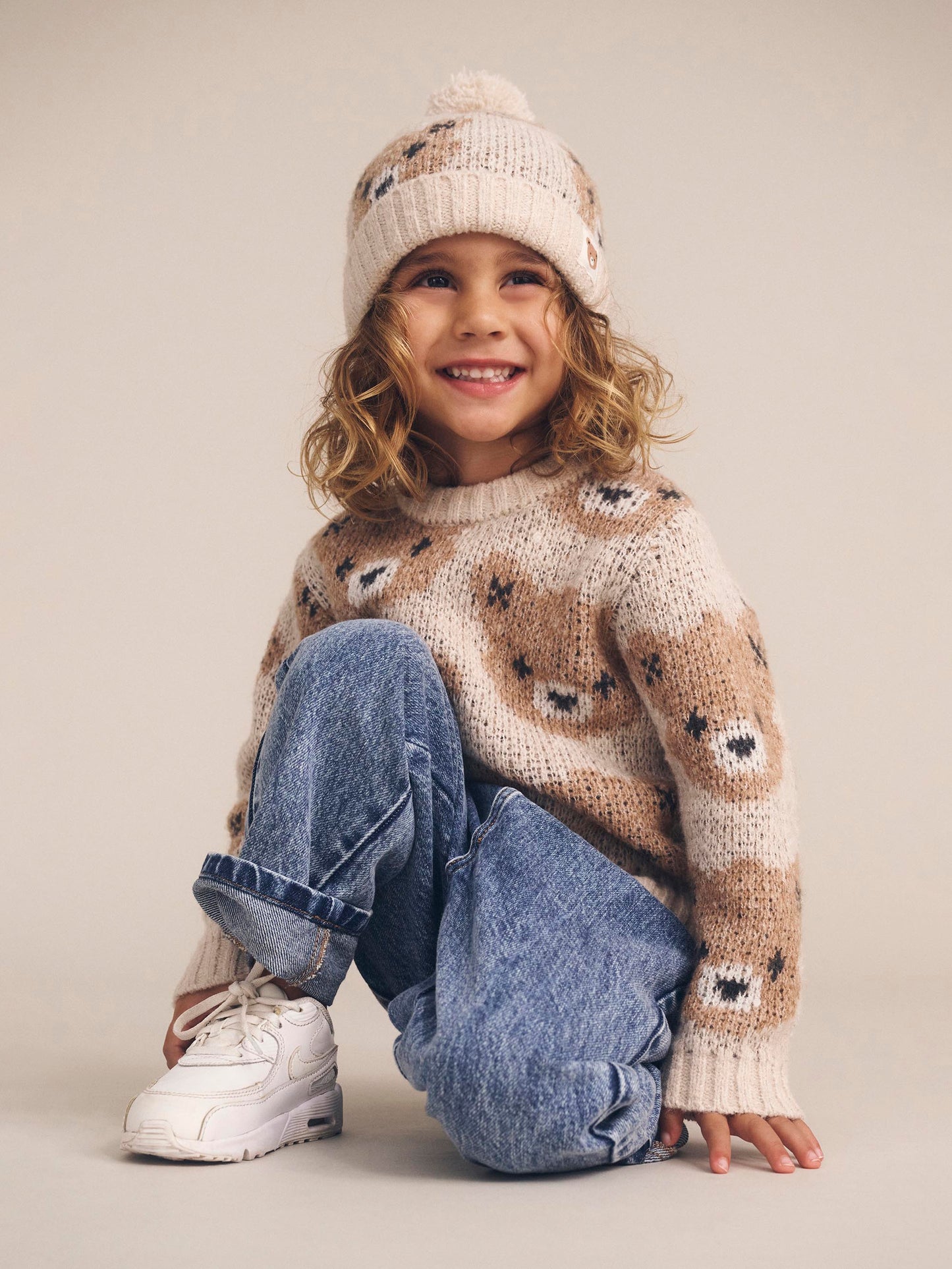 Huxbaby Huxbear Knit Jumper Ecru