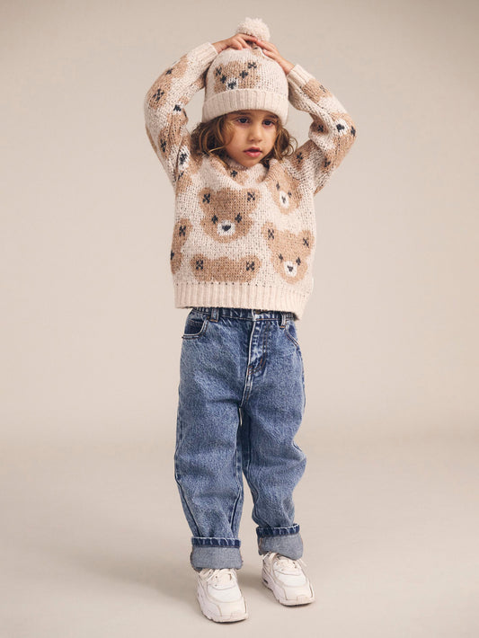Huxbaby Huxbear Knit Jumper Ecru