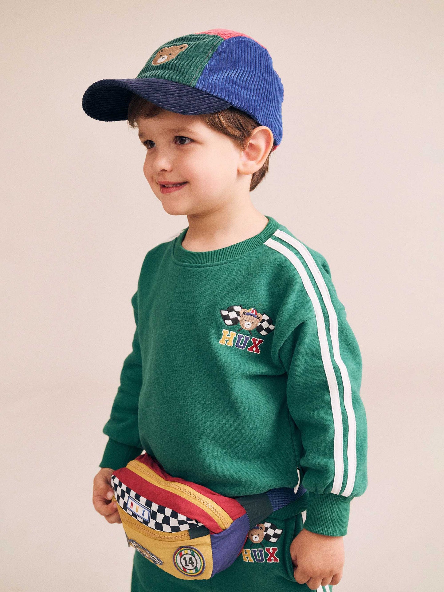 Huxbaby Racer Stripe Trackpant Emerald