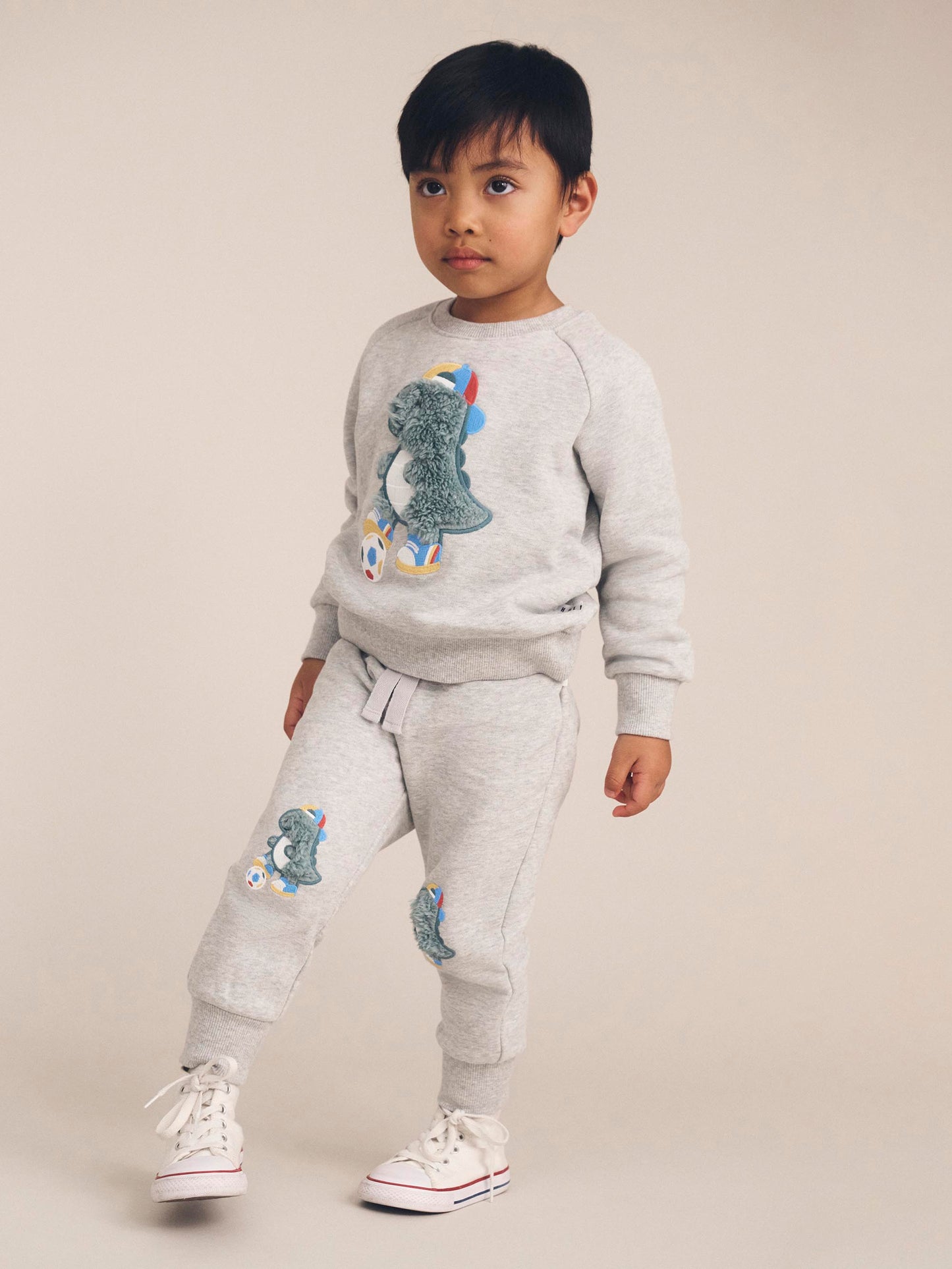 Huxbaby Soccersaurus Sweatpant Grey Marle
