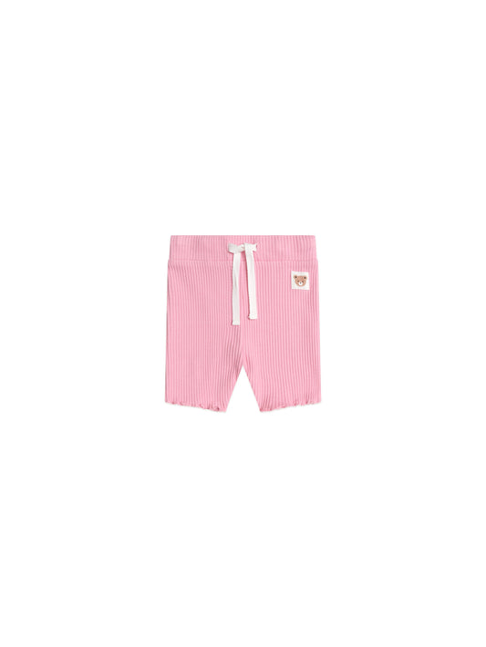 Huxbaby Pink Rib Bike Shortie Strawberry