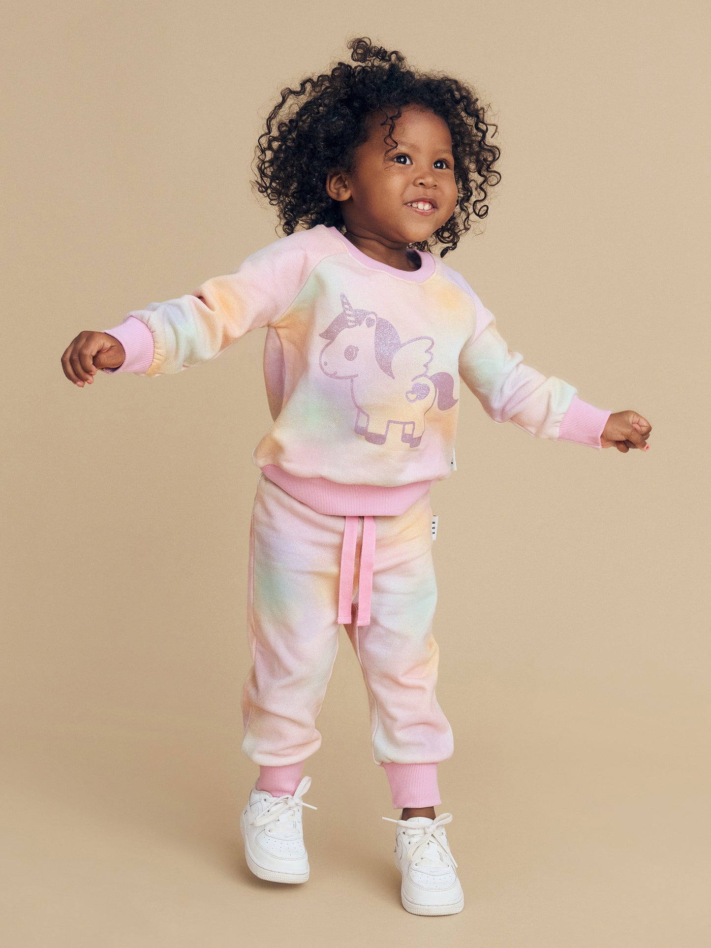 Huxbaby Rainbow Swirl Glittercorn Jumper