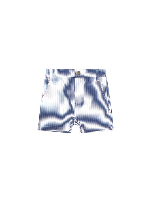 Huxbaby Classic Stripe Chino Shorts Navy / Almond Milk