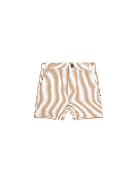 Huxbaby Sandbox Stripe Chino Shorts Sand / Almond Milk