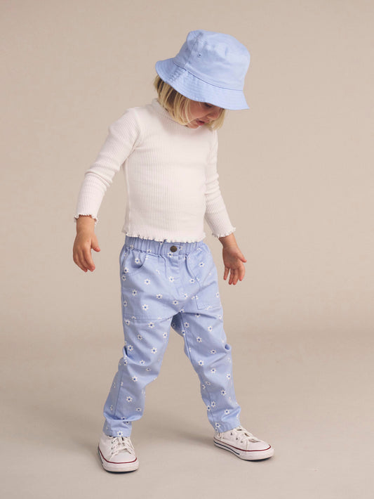 Huxbaby Ditsy Floral Pant Chambray