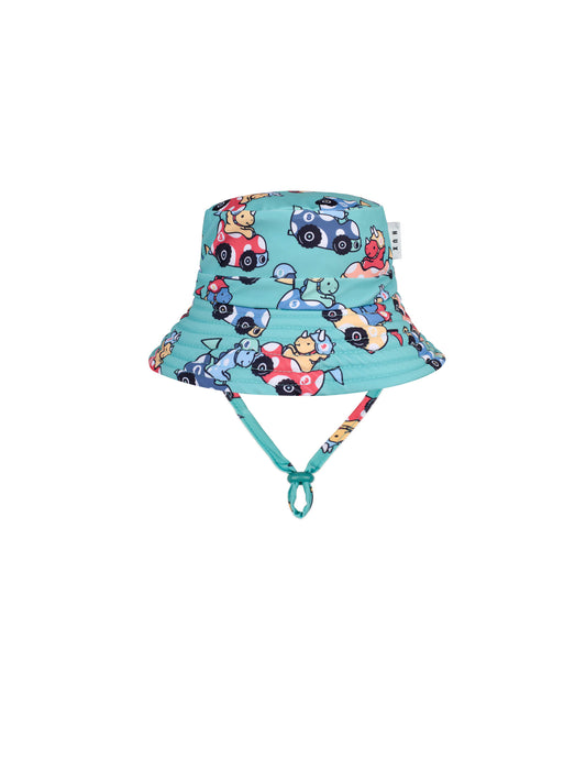Huxbaby Racer Dino Swim Hat Granite Green