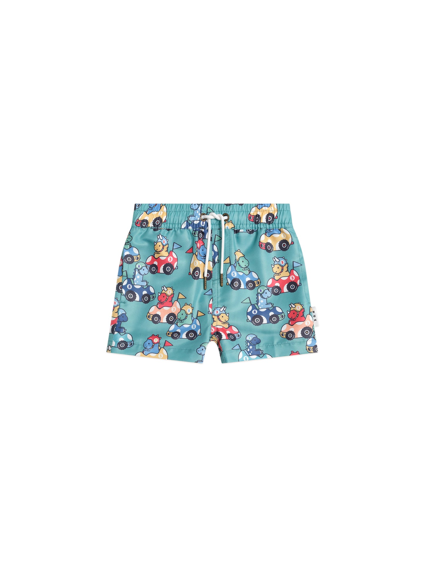 Huxbaby Racer Dino Swim Shorts Granite Green