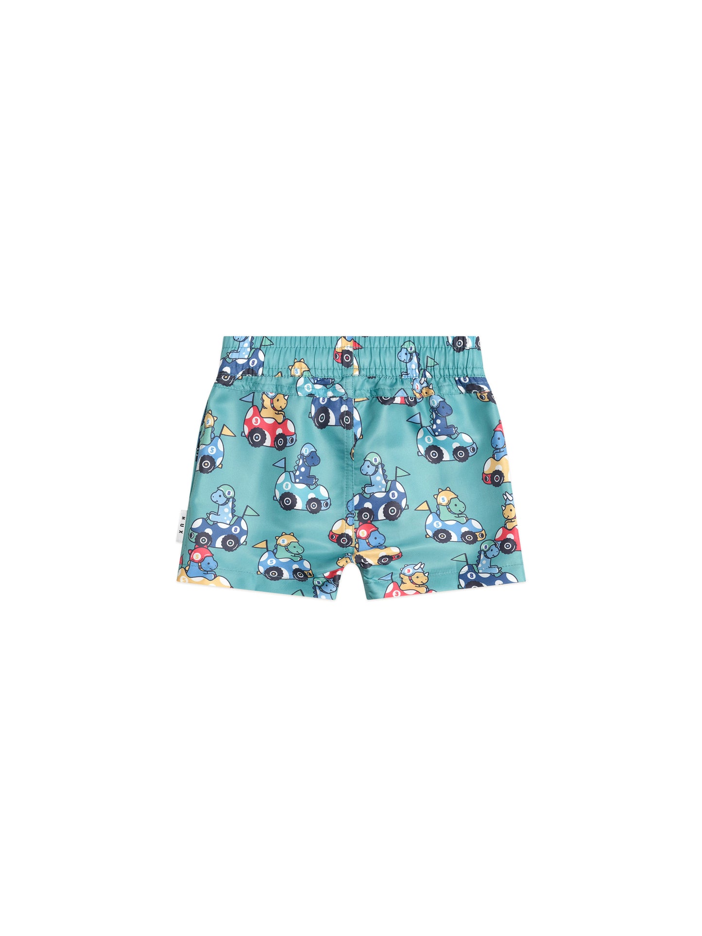 Huxbaby Racer Dino Swim Shorts Granite Green