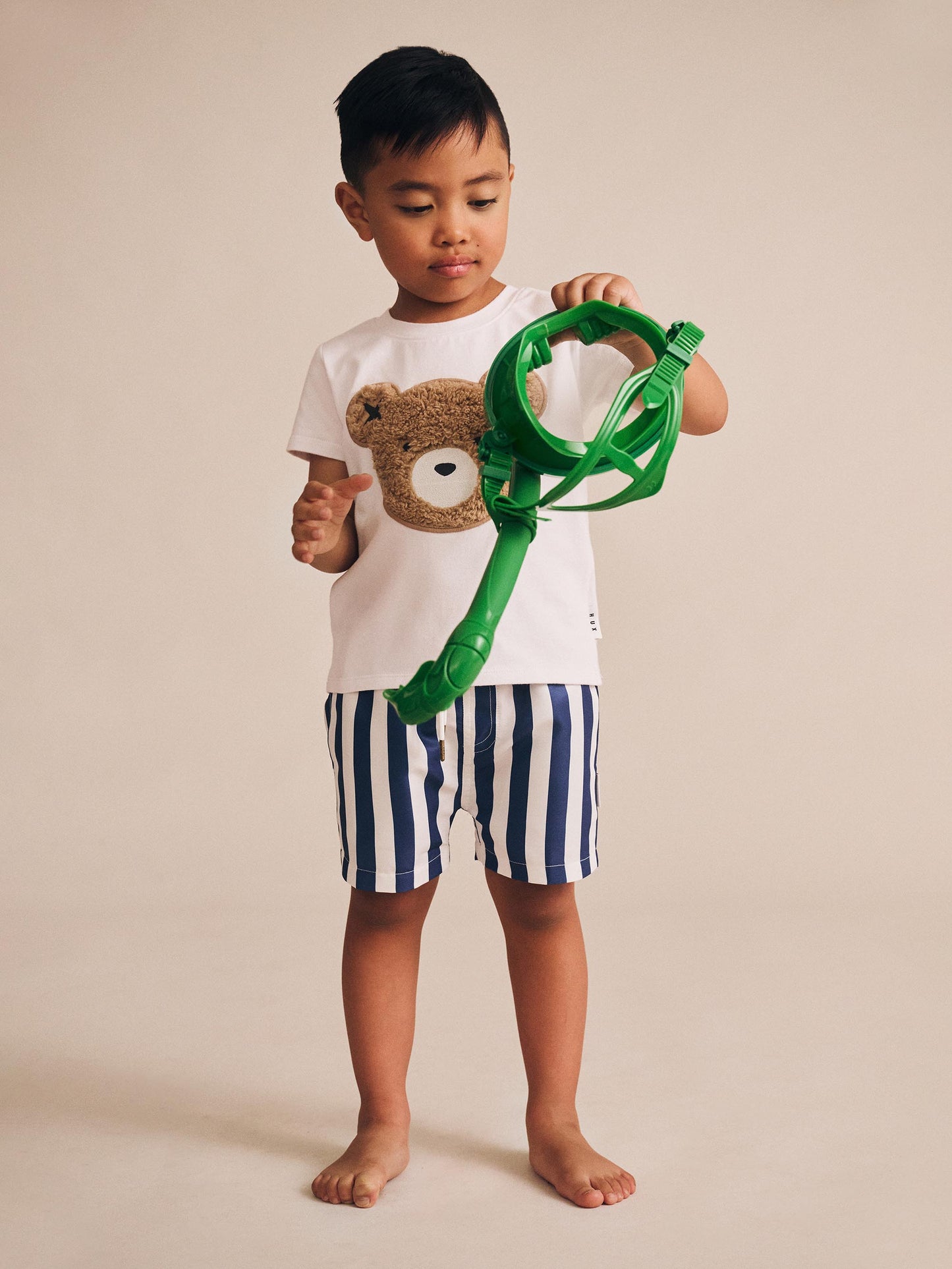 Huxbaby Nautical Stripe Swim Shorts French Navy Stripe